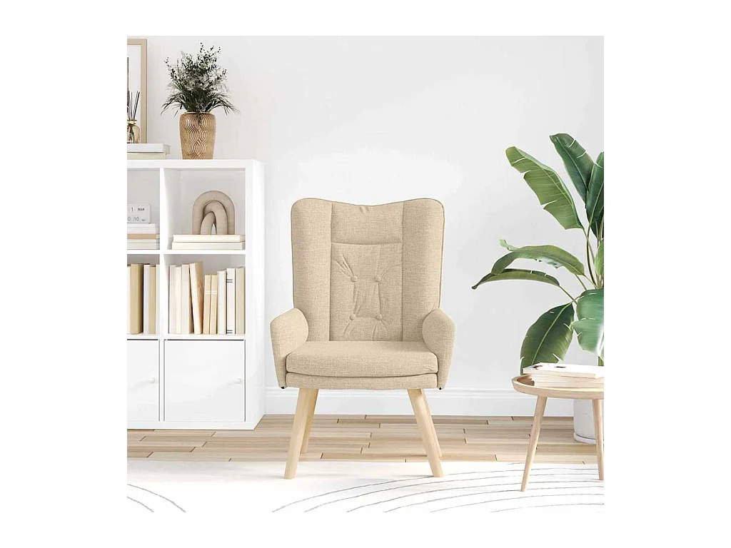 Sillón de relax | Silla Relax | Sillón de salón Crema 63x67x94 cm tela SHL4360