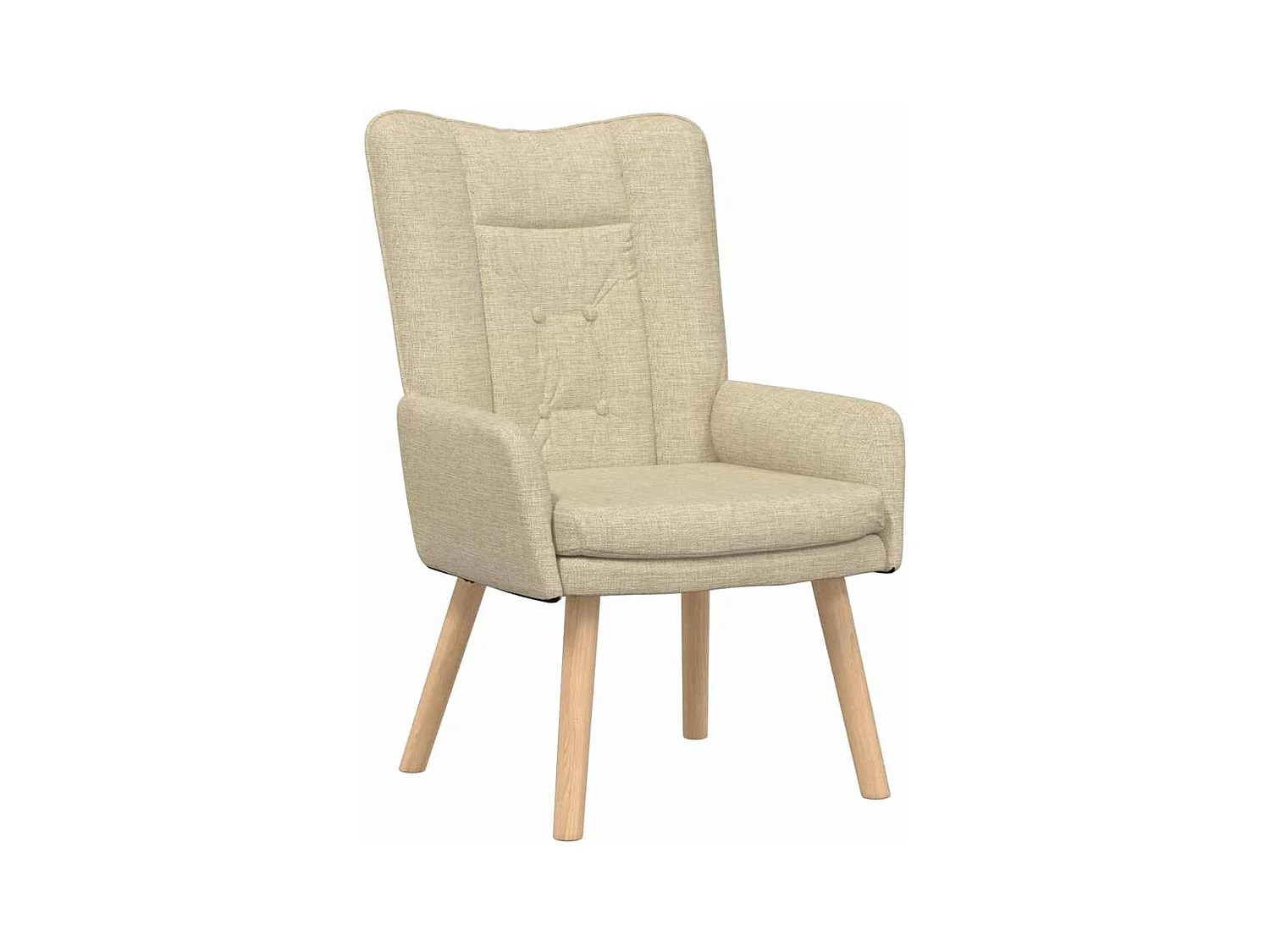 Fauteuil Salon-Chaise de relax Crème 63x67x94 cm tissu SHL2029