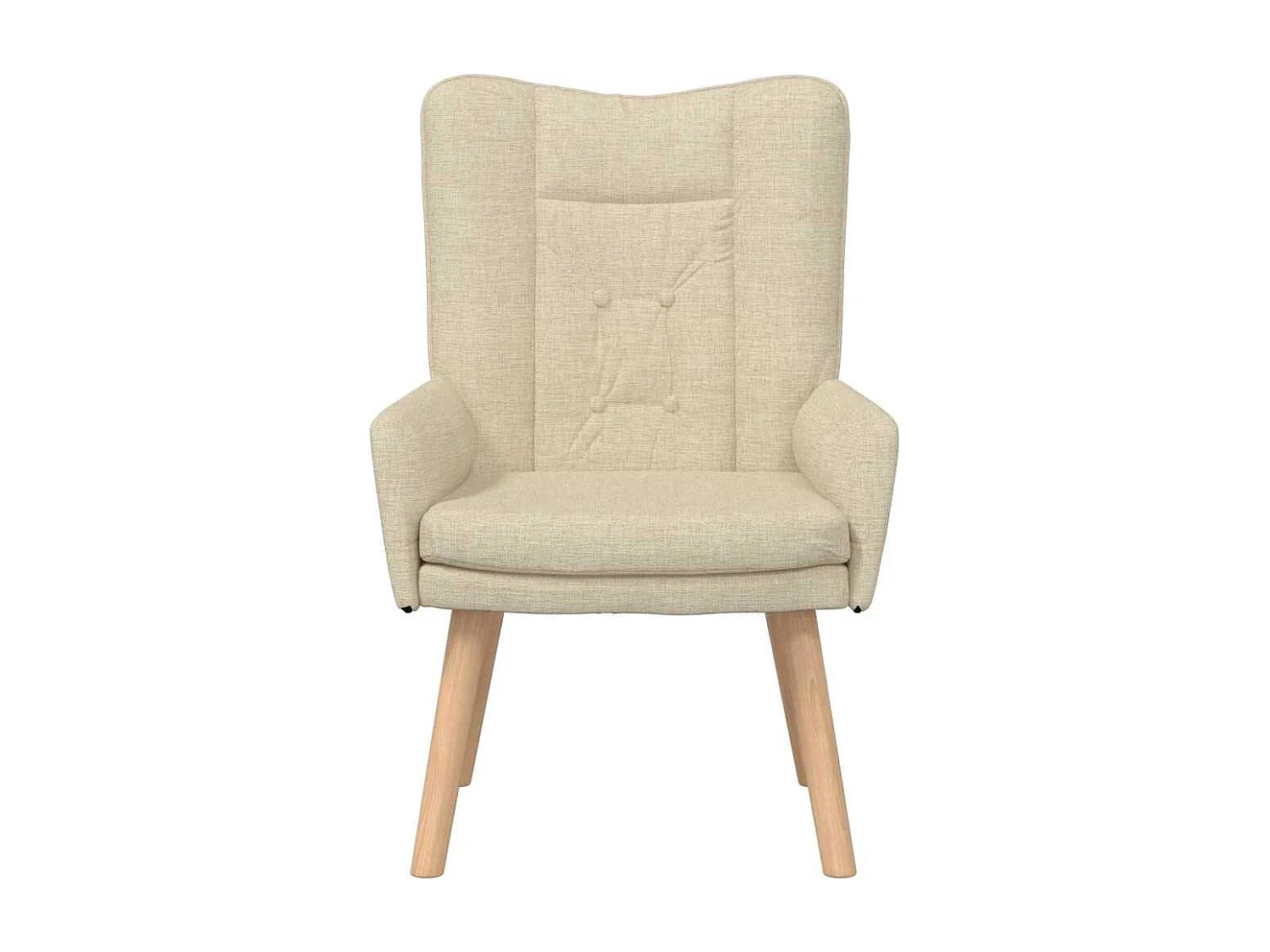 Relaxstoel | Ontspanningsstoel Crème 63 x 67 x 94 cm Stof