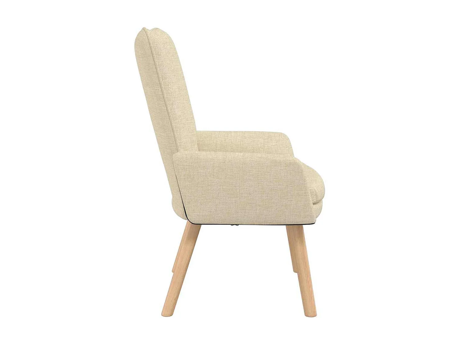 Relaxstoel | Ontspanningsstoel Crème 63 x 67 x 94 cm Stof
