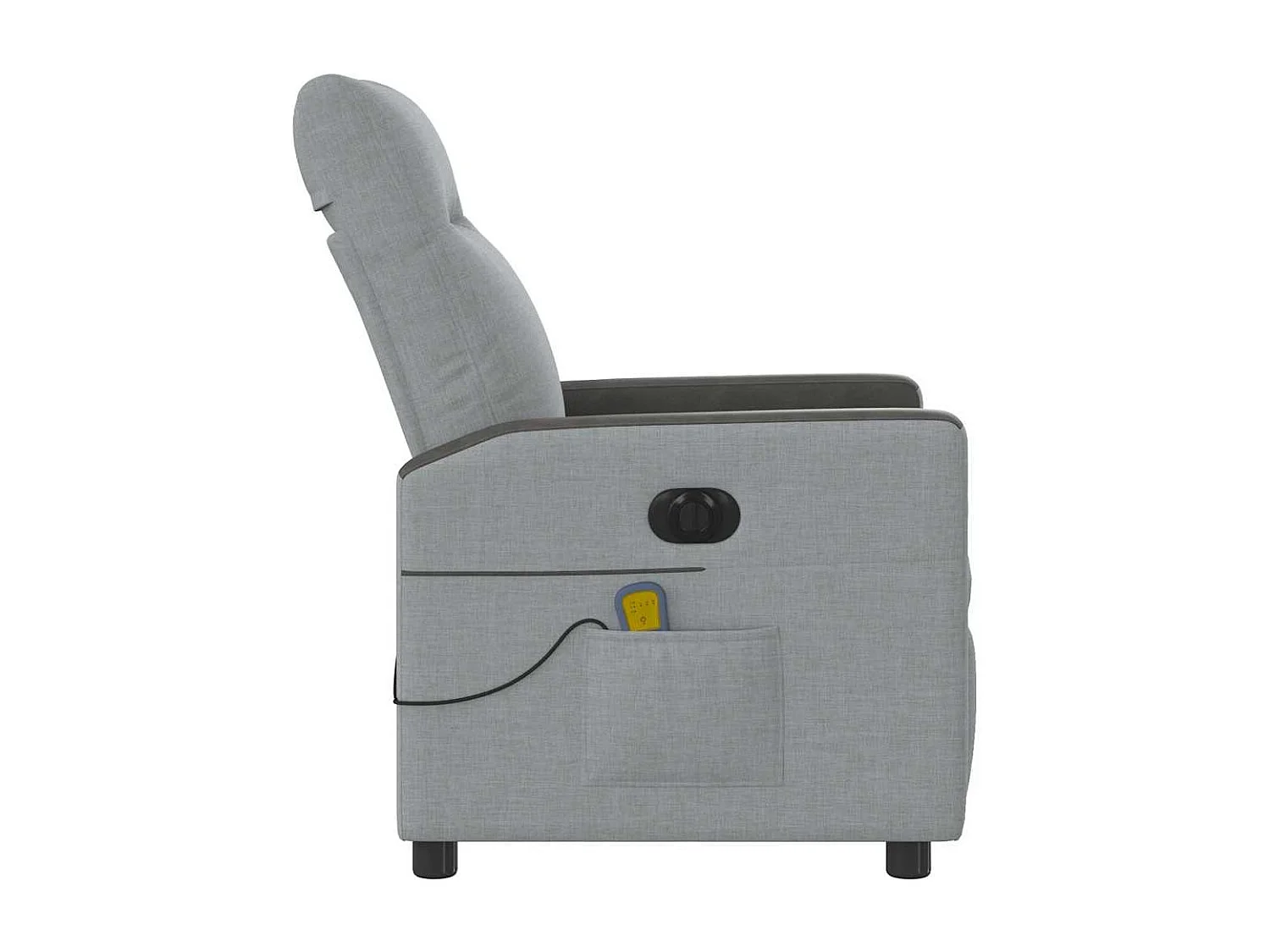 Massagesessel Elektrisch | Relaxsessel indoor Hellgrau Stoff SHL17805