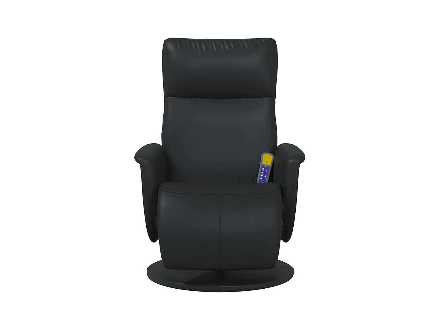 Sillón de relax | Sillón reclinable masaje con reposapiés cuero sintético negro SHL3201