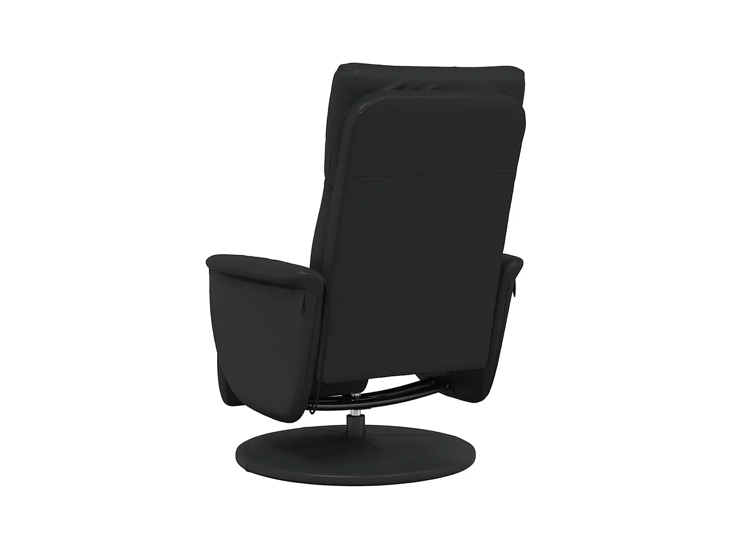 Sillón de relax | Sillón reclinable masaje con reposapiés cuero sintético negro SHL3201
