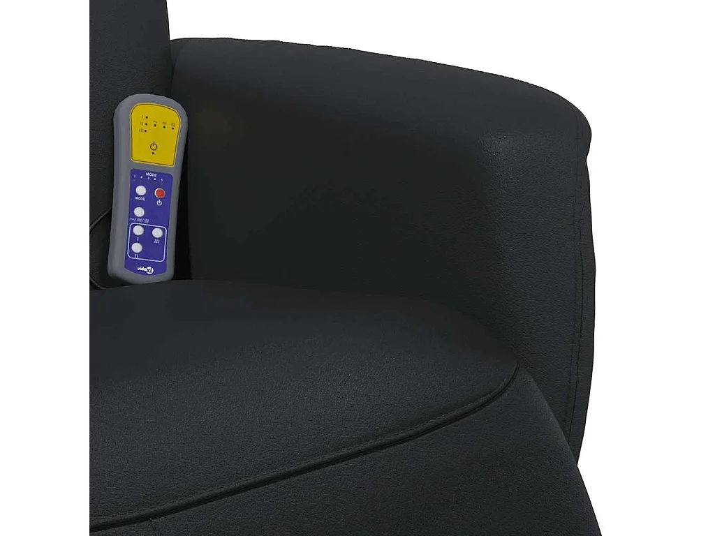 Massagesessel mit Fußteil Schwarz Kunstleder SHL29087