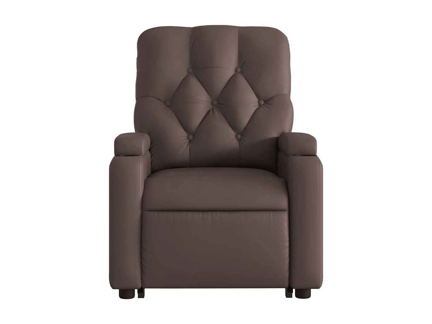 Fauteuil inclinable électrique-Chaise de relax-Fauteuil salon marron similicuir SHL2668