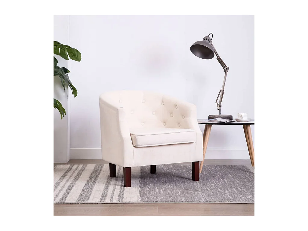 Sillón de salón | Silla de relax | Sillón de tela beige SHL9828