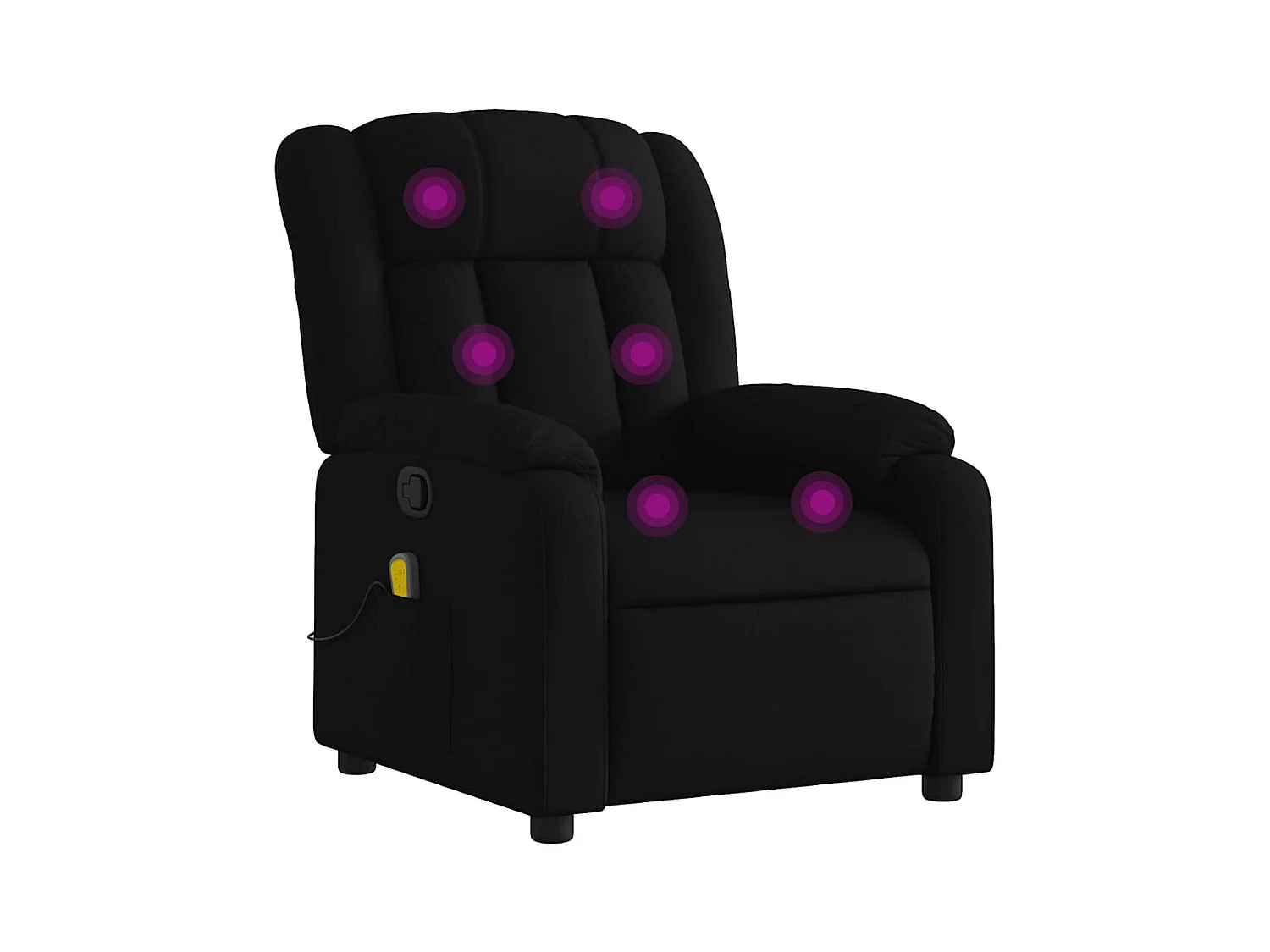 Fauteuil inclinable-Chaise de relax-Fauteuil de Massage Noir Tissu SHL2929