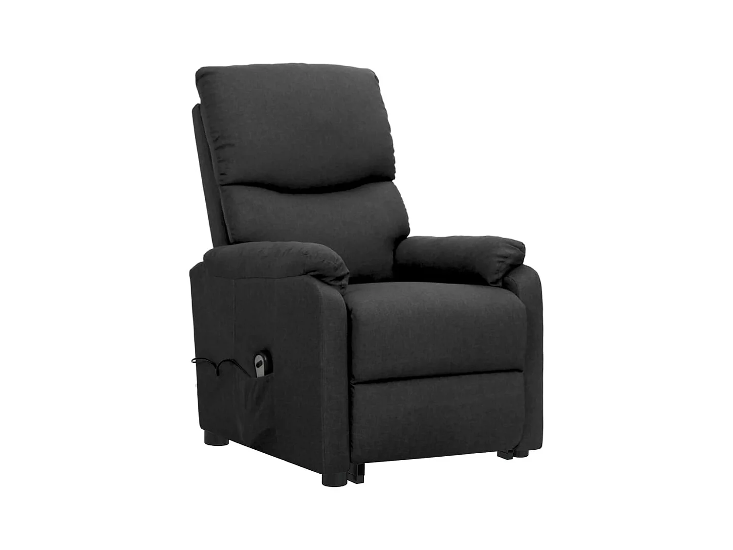 Fauteuil salon-Chaise d'appoint-Fauteuil Gris foncé Tissu SHL4411