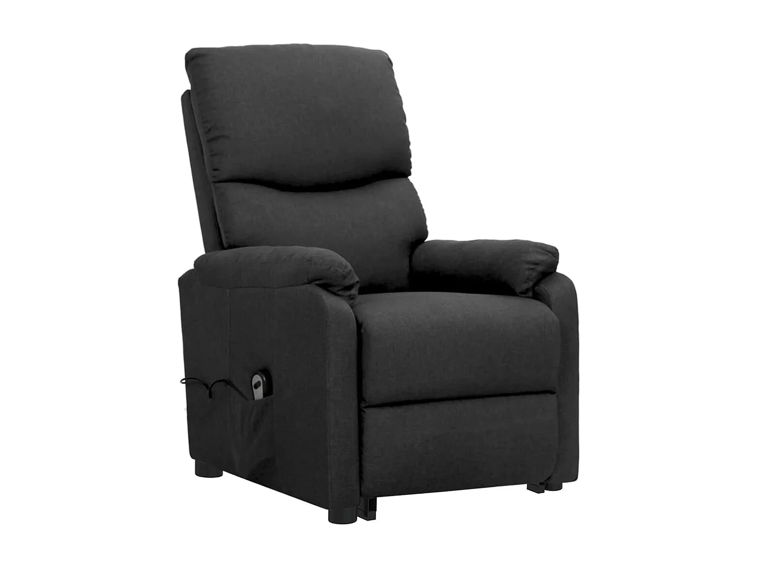 Fauteuil salon-Chaise d'appoint-Fauteuil Gris foncé Tissu SHL4411