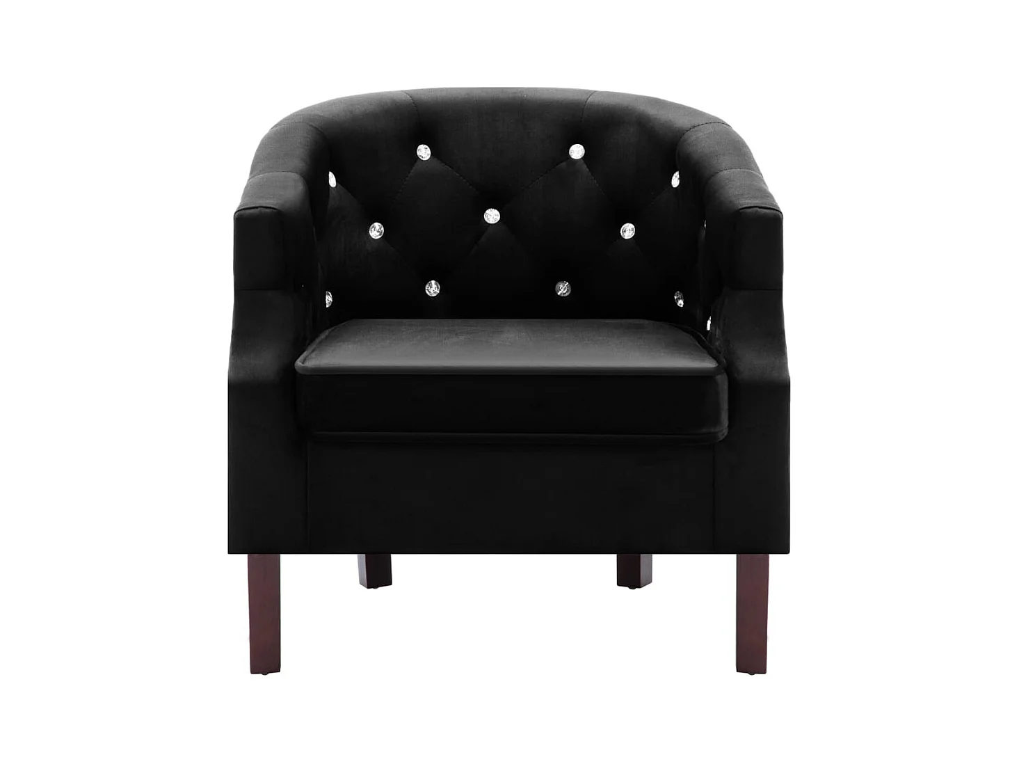 Fauteuil salon-Chaise d'appoint-Fauteuil noir velours SHL1548