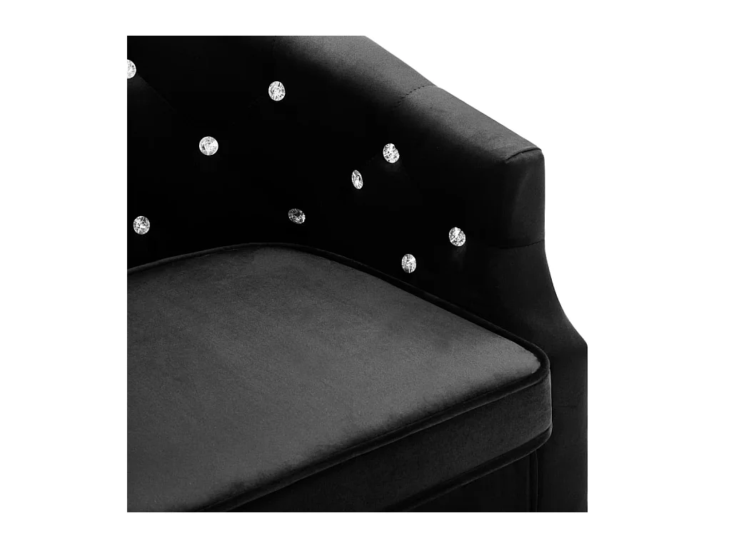 Fauteuil salon-Chaise d'appoint-Fauteuil noir velours SHL1548