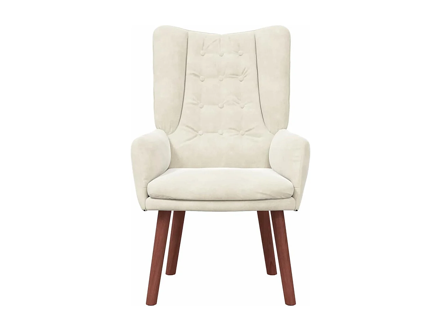 Fauteuil Salon-Chaise de relax Crème 63x67x94 cm Velours SHL1472