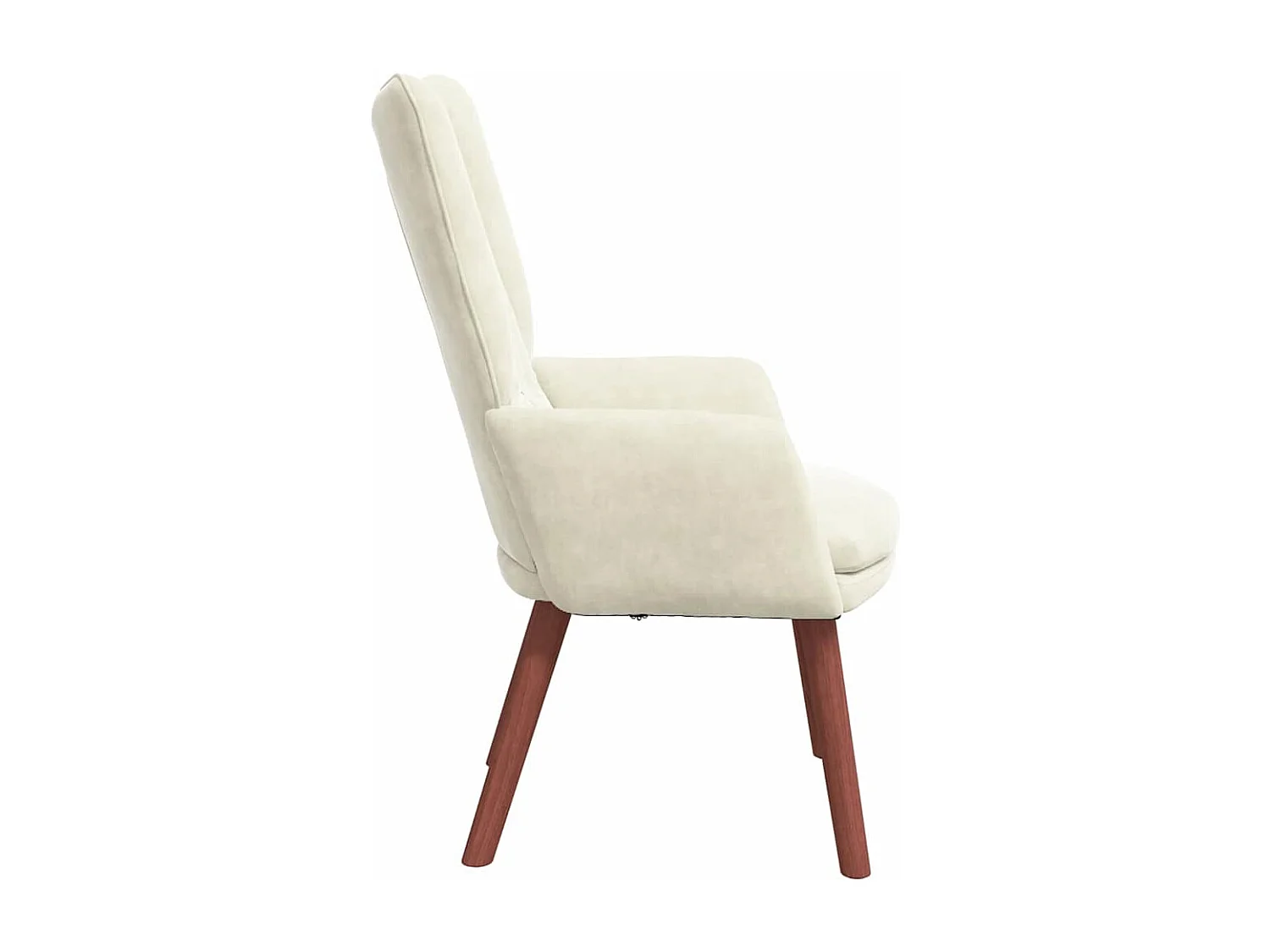Fauteuil Salon-Chaise de relax Crème 63x67x94 cm Velours SHL1472