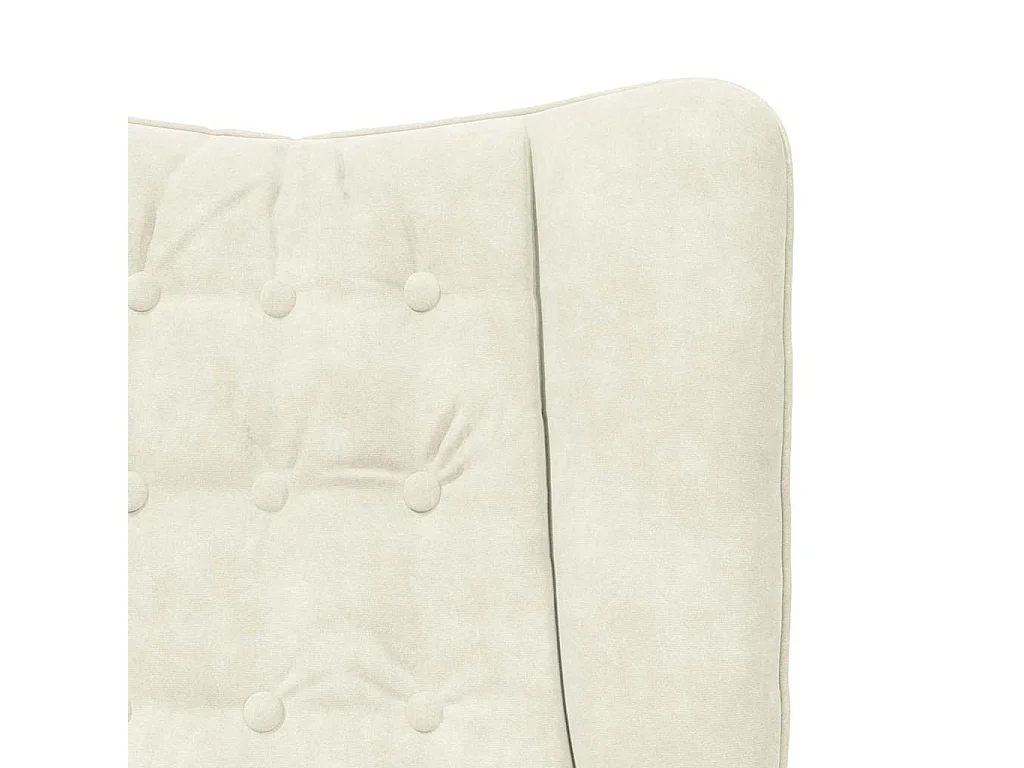 Fauteuil Salon-Chaise de relax Crème 63x67x94 cm Velours SHL1472