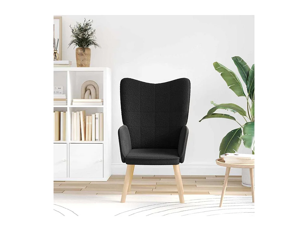 Sillón de relax | Silla Relax | Sillón de salón Negro 62x67x95.5 cm tela SHL5710