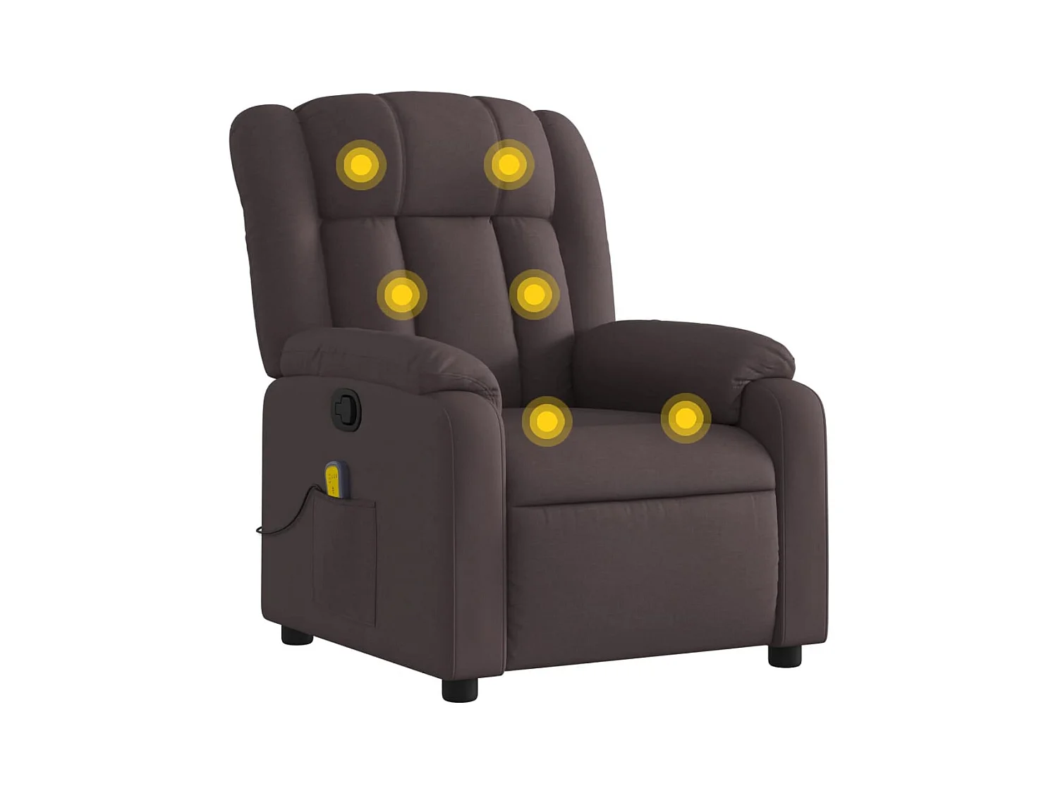 Sillón de salón | Silla | Sillón de masaje reclinable de tela marrón oscuro SHL8166