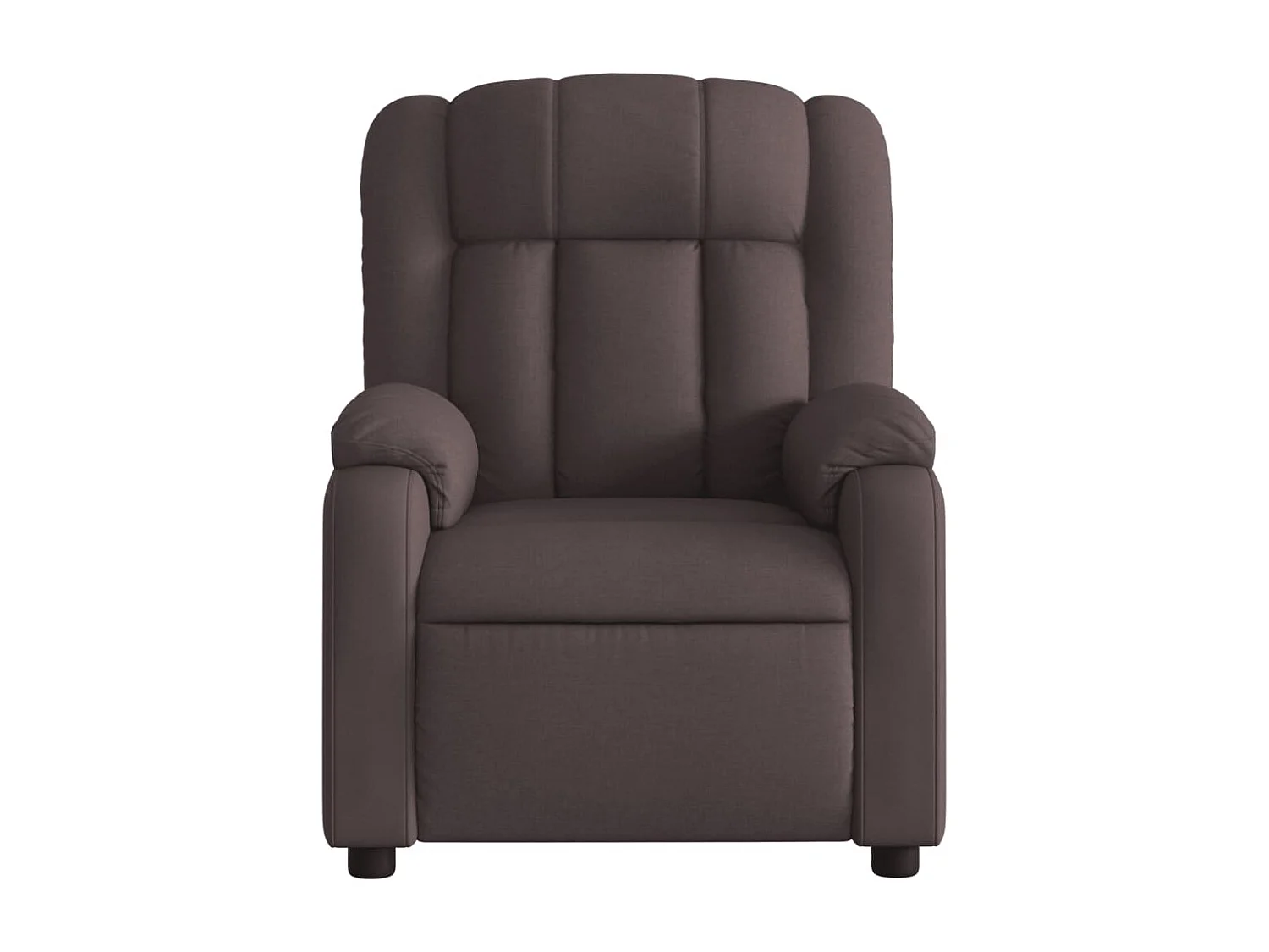 Fauteuil inclinable-Chaise de relax-Fauteuil de Massage Marron foncé Tissu SHL4446