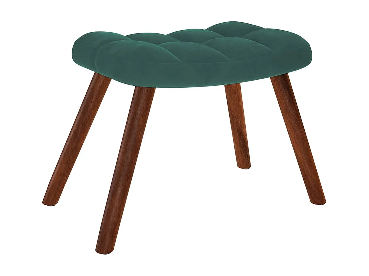 Relaxsessel mit Hocker | Lounge Sessel Dunkelgrün Samt SHL84076