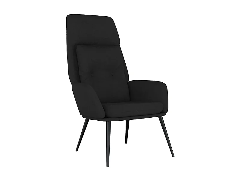 Sillón de relax | Silla de relax de cuero sintético de ante negro SHL7107