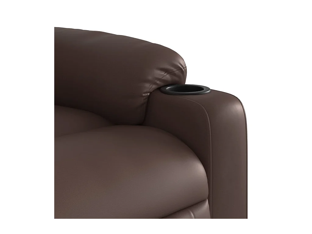 Fauteuil inclinable-Chaise-Fauteuil salon Marron Similicuir SHL4801