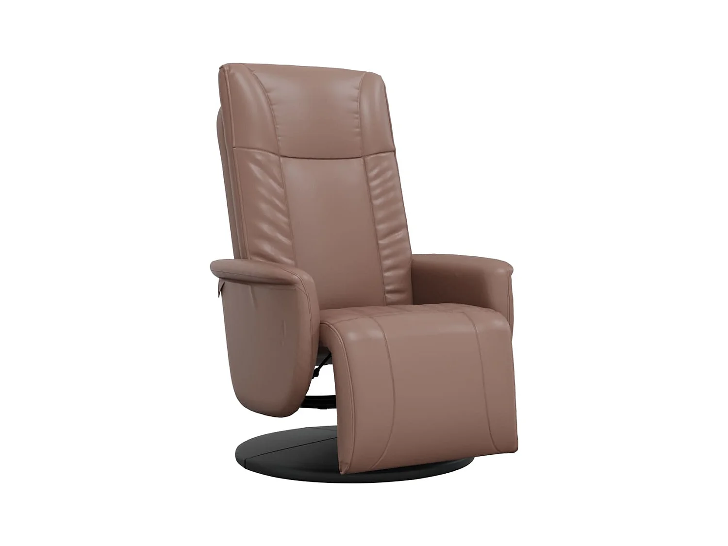 Sillón de relax | Sillón reclinable con reposapiés cuero sintético marrón SHL2420