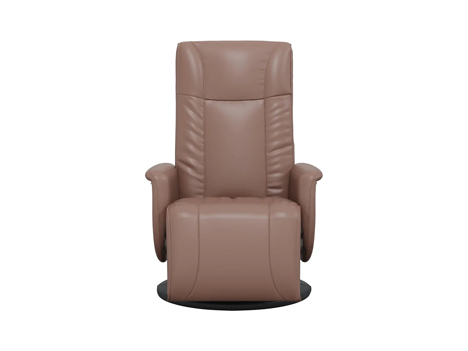 Sillón de relax | Sillón reclinable con reposapiés cuero sintético marrón SHL2420