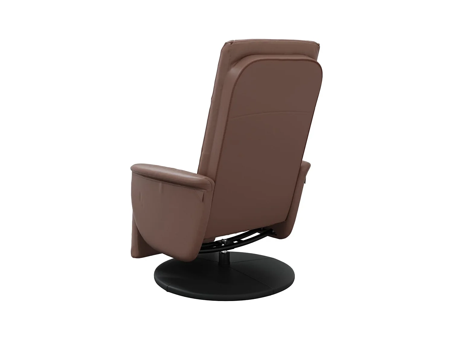Sillón de relax | Sillón reclinable con reposapiés cuero sintético marrón SHL2420