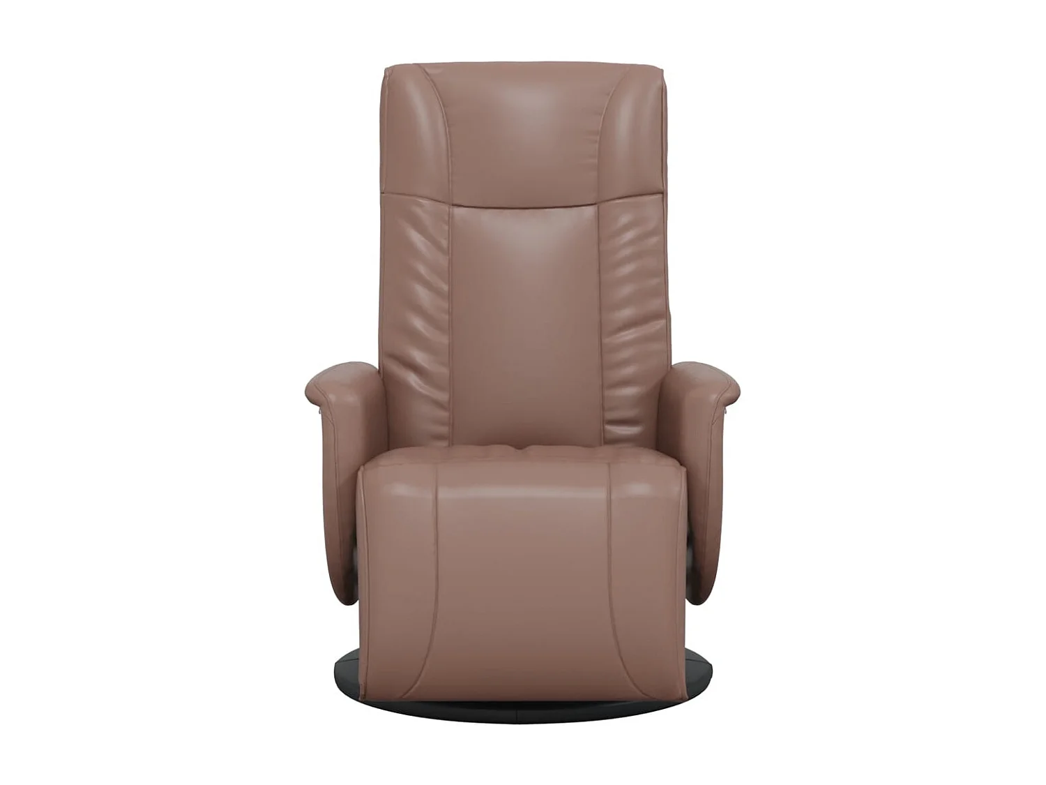 Relaxstoel | Fauteuil | Bureaustoel verstelbaar met voetensteun kunstleer bruin
