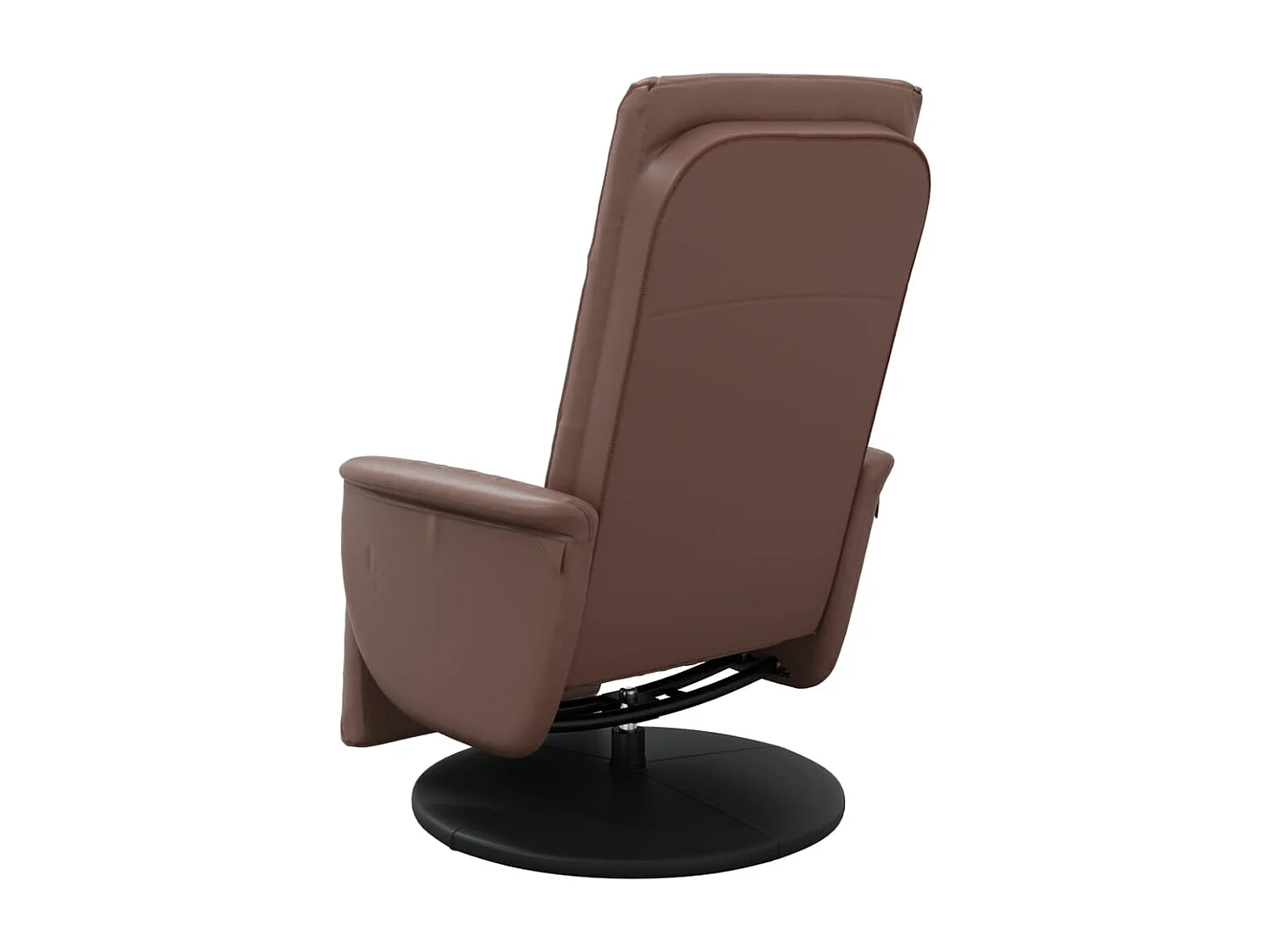 Relaxstoel | Fauteuil | Bureaustoel verstelbaar met voetensteun kunstleer bruin