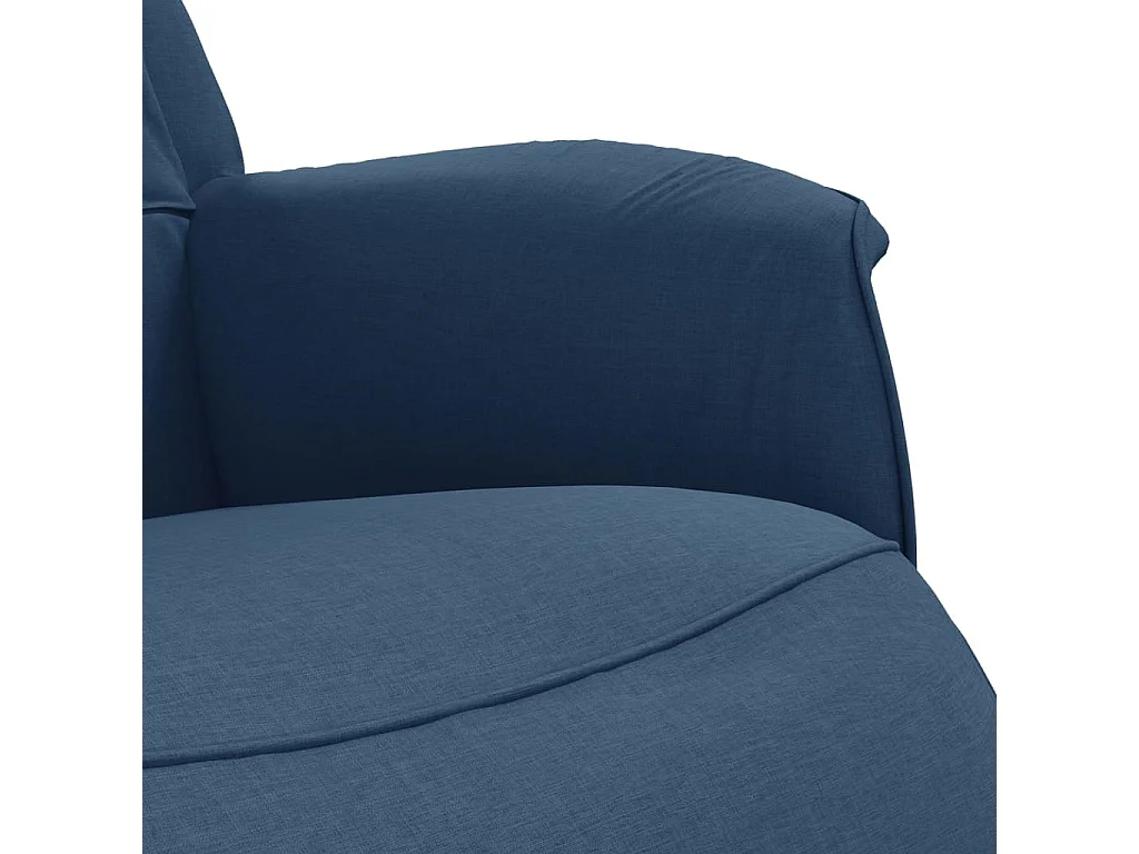 Sillón de relax | Sillón reclinable con reposapiés tela azul SHL9662