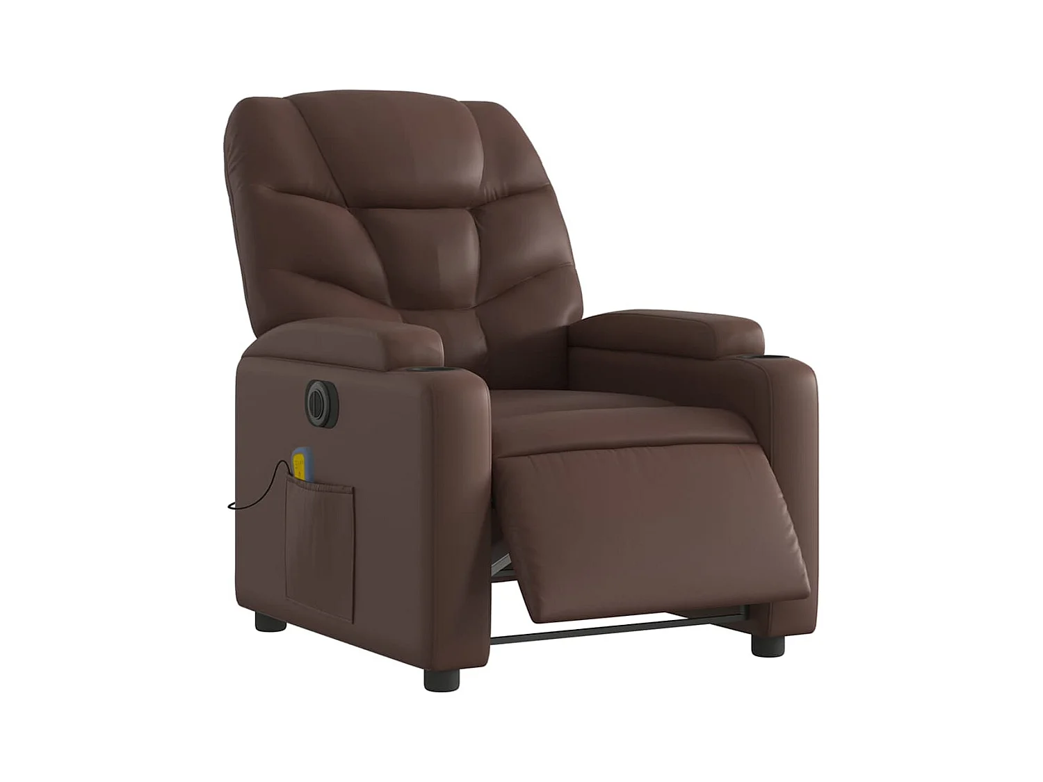 Sillón de salón | Silla | Sillón de masaje reclinable eléctrico cuero sintético marrón SHL8167