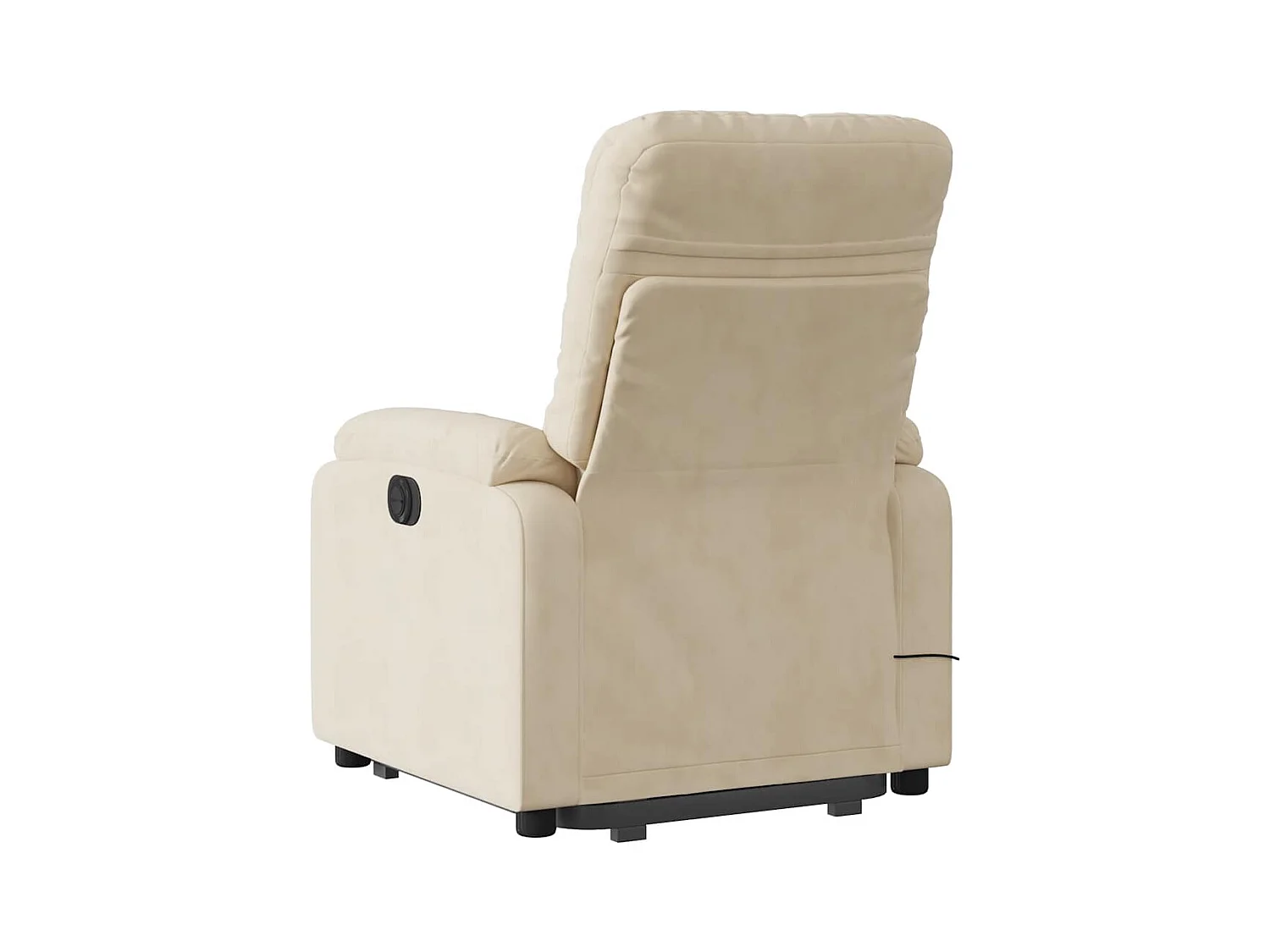 Sillón de relax | Sillón reclinable de masaje elevable tela de microfibra crema SHL5786