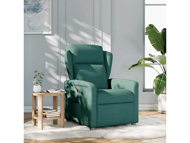 Poltrona Reclinável | Poltrona Confortável Relax tecido verde-escuro SHL837022