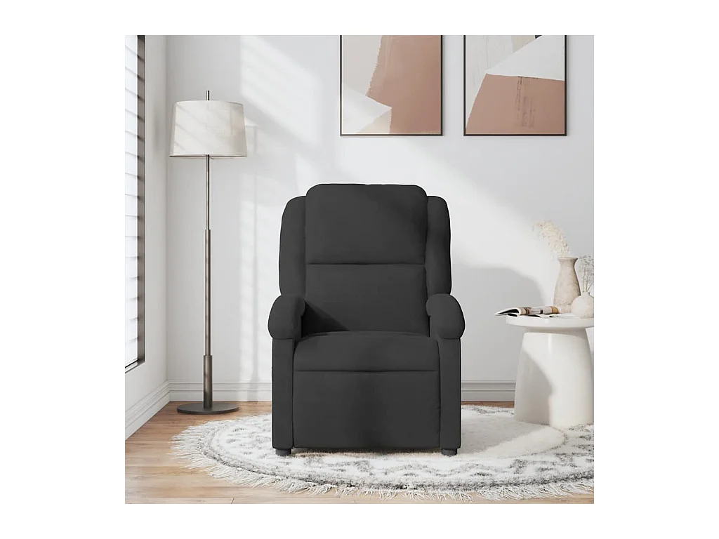 Poltrona de massagens reclinável veludo preto SHL438213