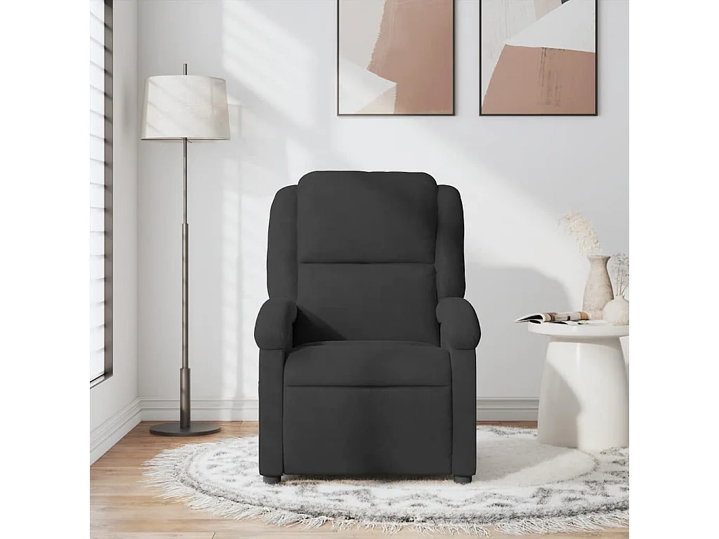 Relaxsessel | Massagesessel Schwarz Samt SHL29683