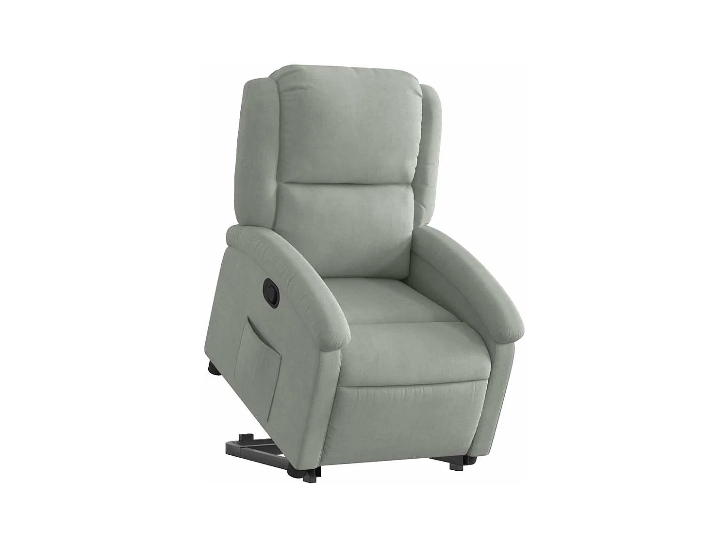 Sillón de relax | Silla | Sillón reclinable elevable terciopelo gris claro SHL9521