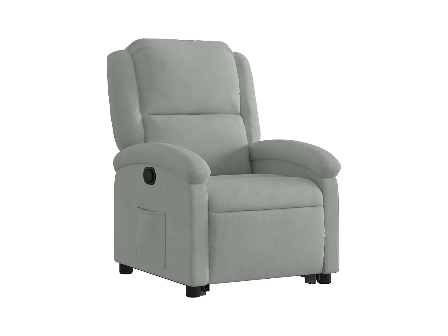 Sillón de relax | Silla | Sillón reclinable elevable terciopelo gris claro SHL9521