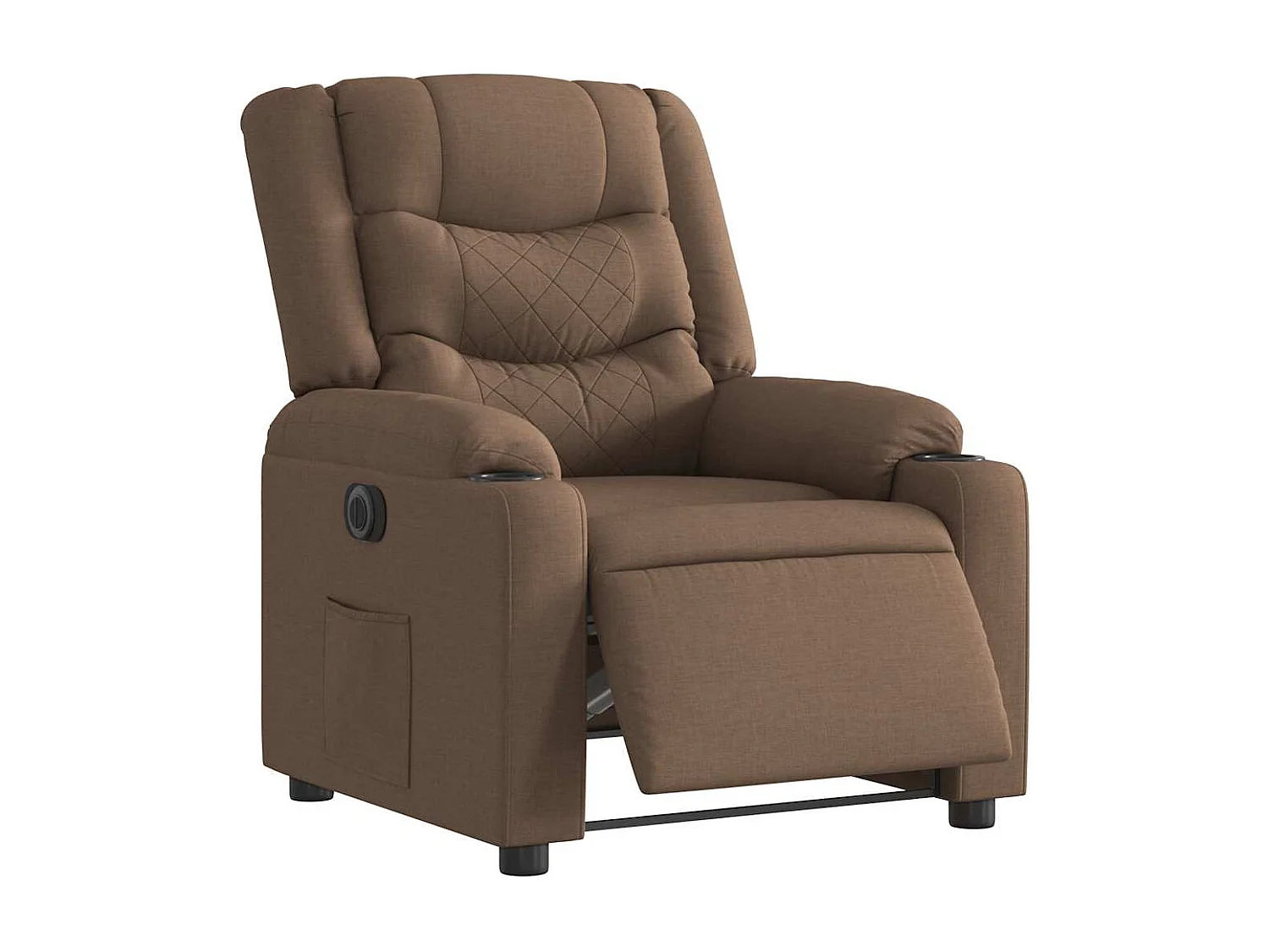 Fauteuil inclinable électrique-Chaise de relax-Fauteuil TV Marron Tissu SHL1005