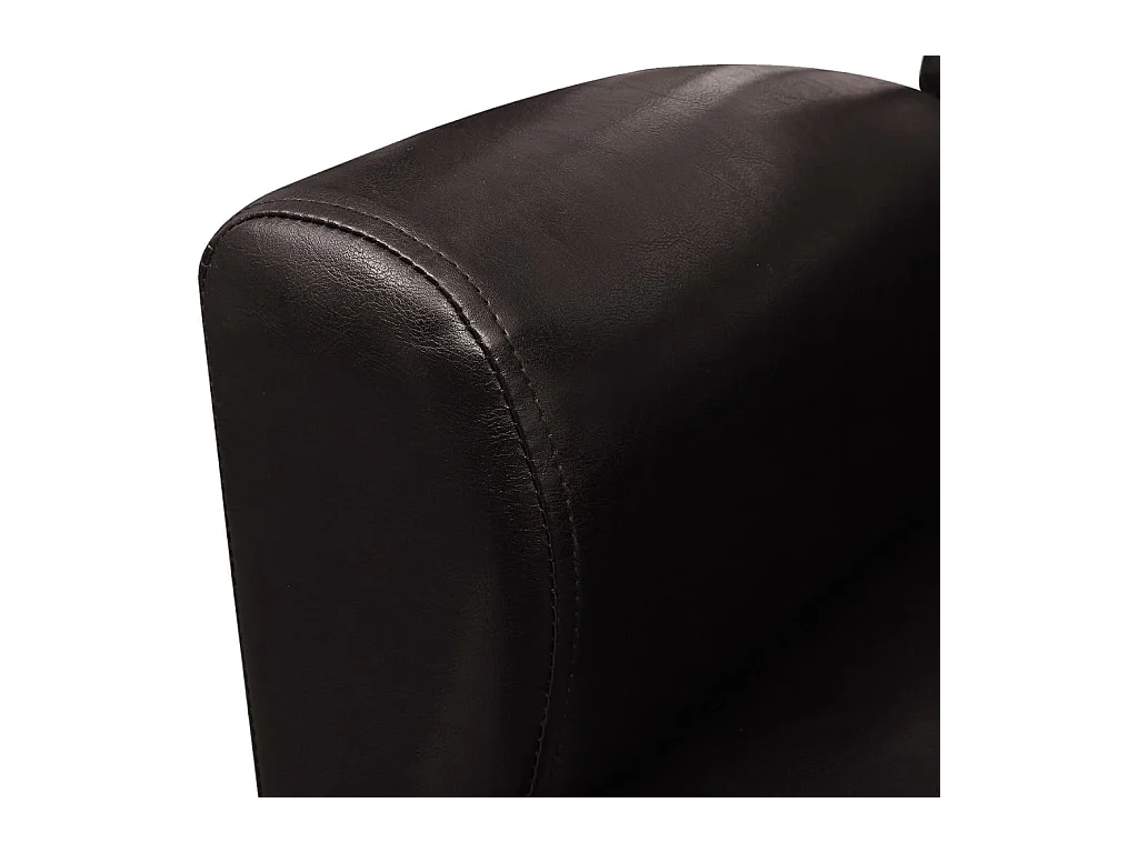 Sillón | Silla de cuero artificial marrón oscuro SHL5317