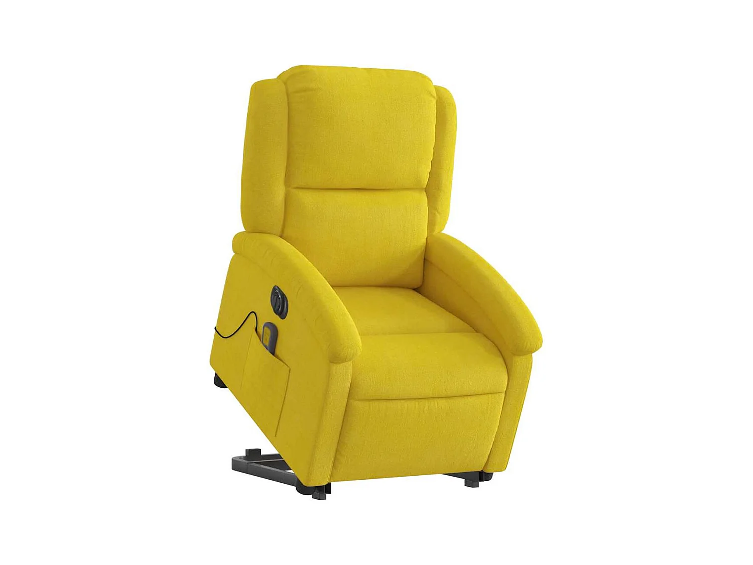Sillón de relax | Sillón reclinable masaje eléctrico elevable terciopelo amarillo SHL8899