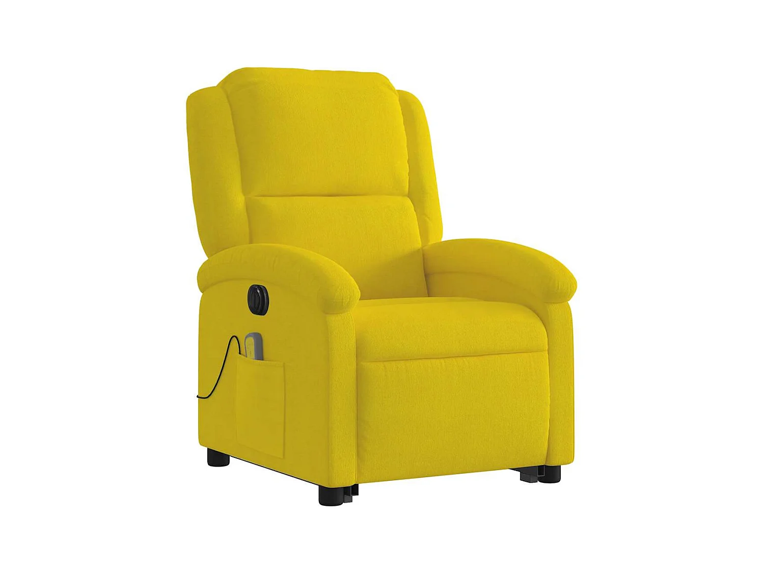 Sillón de relax | Sillón reclinable masaje eléctrico elevable terciopelo amarillo SHL8899