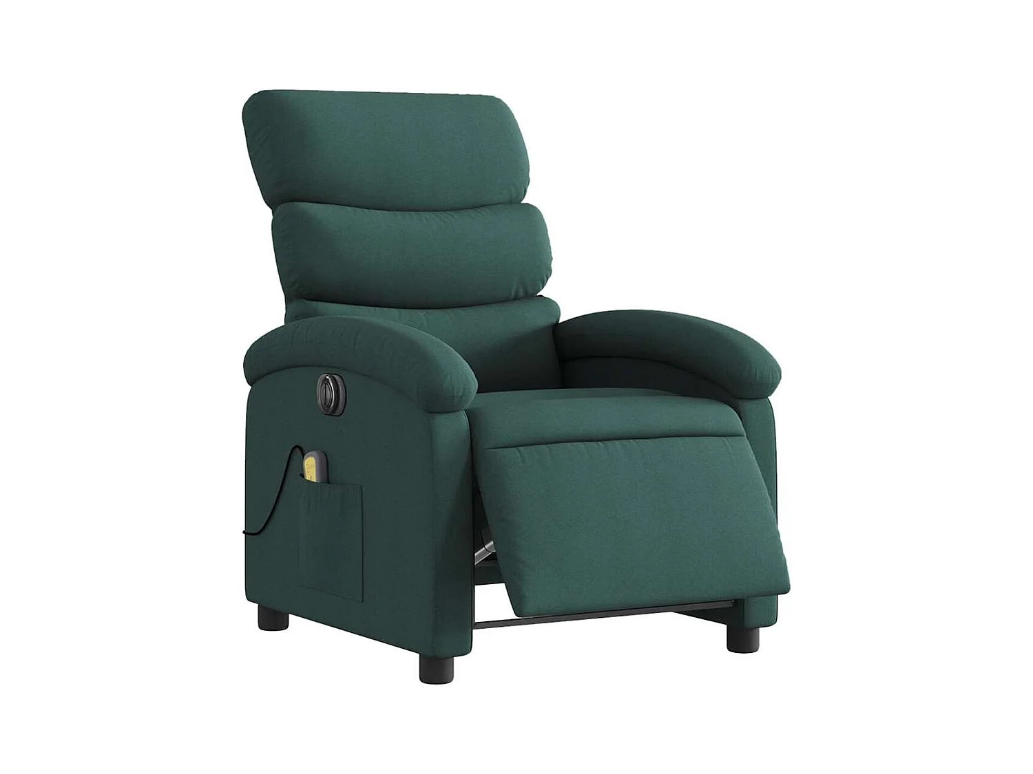 Sillón de relax | Sillón reclinable de masaje eléctrico tela verde oscuro SHL7888