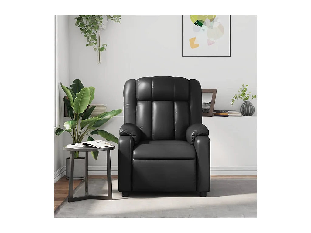 Sillón de salón | Silla | Sillón de masaje reclinable cuero sintético negro SHL4352