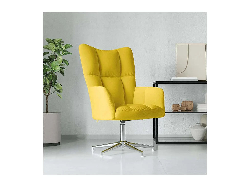Sillón de relax | Silla de relax de terciopelo amarillo mostaza SHL6598