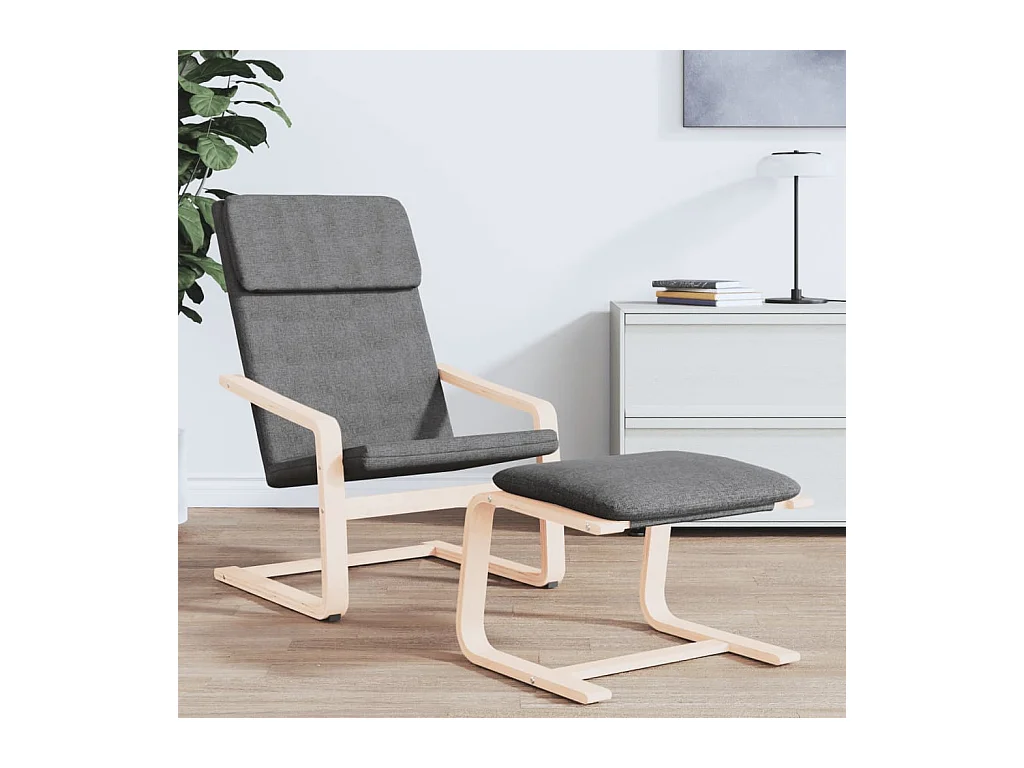 Sillón de relax | Silla de relax de tela gris oscuro SHL2592