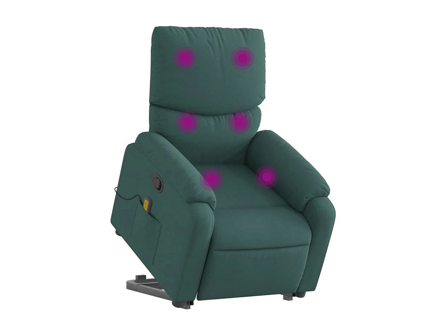 Fauteuil inclinable-Chaise de relax-Fauteuil de Massage Vert foncé Tissu SHL1672
