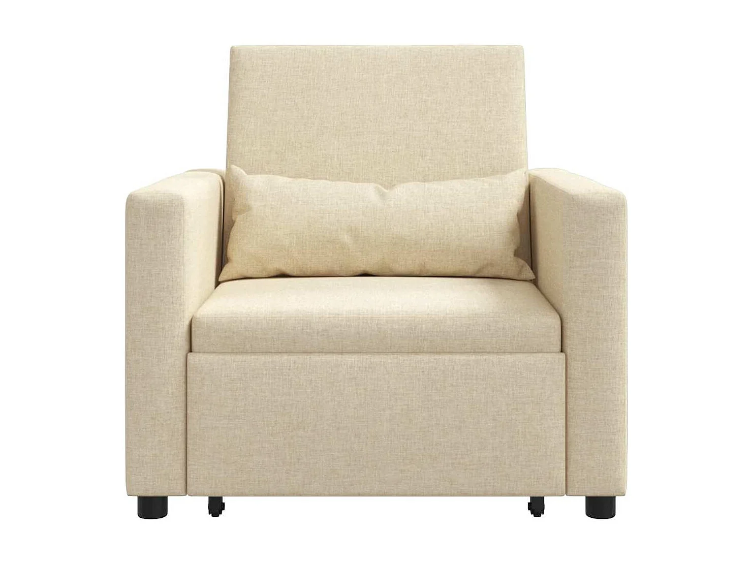 Fauteuil Salon-Chaise de relax-Chaise de Canapé Crème 90x165x87 cm tissu SHL3670