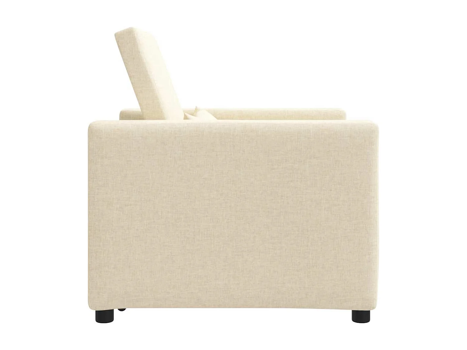 Fauteuil Salon-Chaise de relax-Chaise de Canapé Crème 90x165x87 cm tissu SHL3670