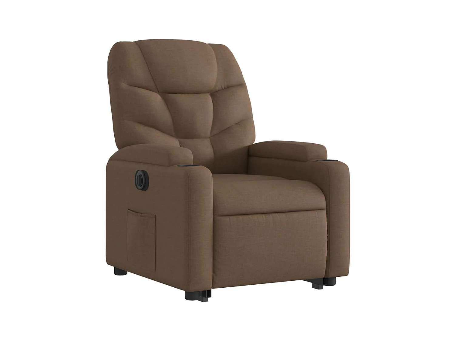 Fauteuil inclinable électrique-Chaise de relax-Fauteuil TV marron tissu SHL3186