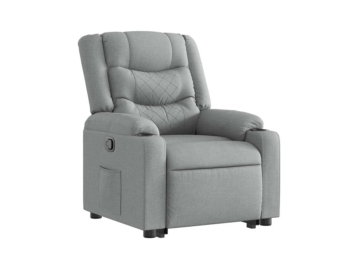 Sillón de relax | Silla | Sillón reclinable elevable de tela gris claro SHL3944